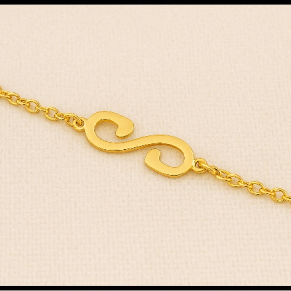 Antian Accessories™ Stainless Steel S-Shaped Charm Bracelet – Gold Tone - Picture 2 of 5